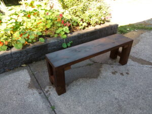 Solid Cedar Burnt Top Bench 49" - Image 2