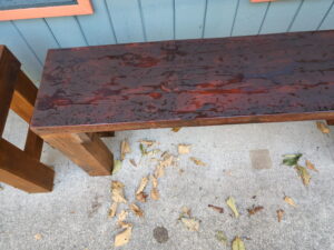 Solid Cedar Burnt Top Bench 49"