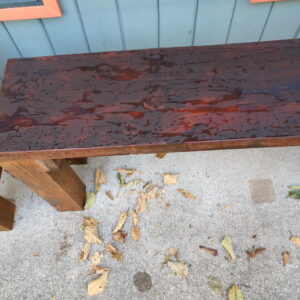 Solid Cedar Burnt Top Bench 49"
